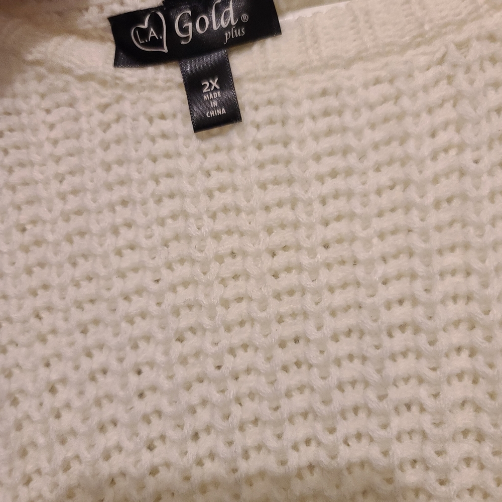 White sweater dress plus US 2x